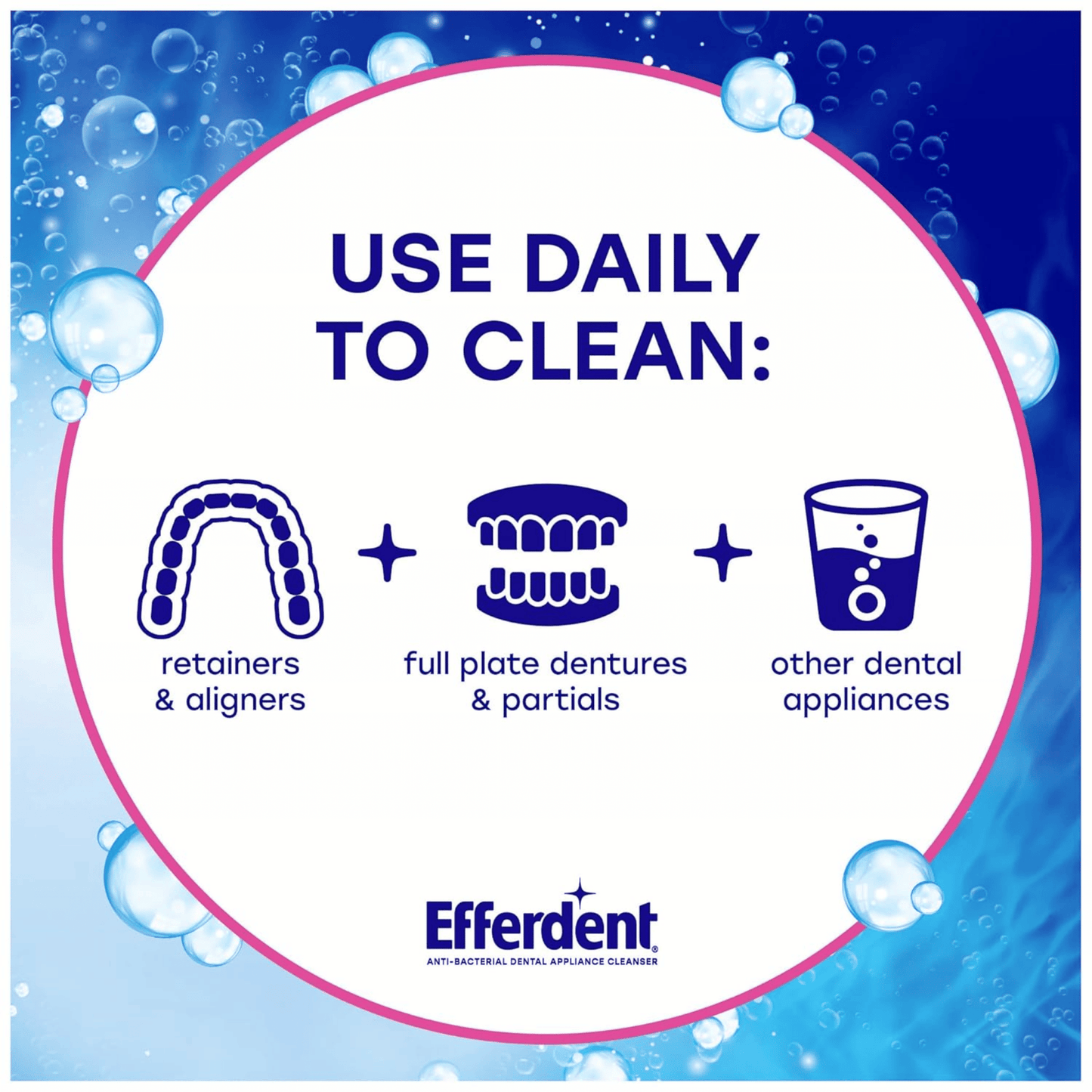 Efferdent Complete Clean Anti-Bacterial Dental Appliance Cleanser