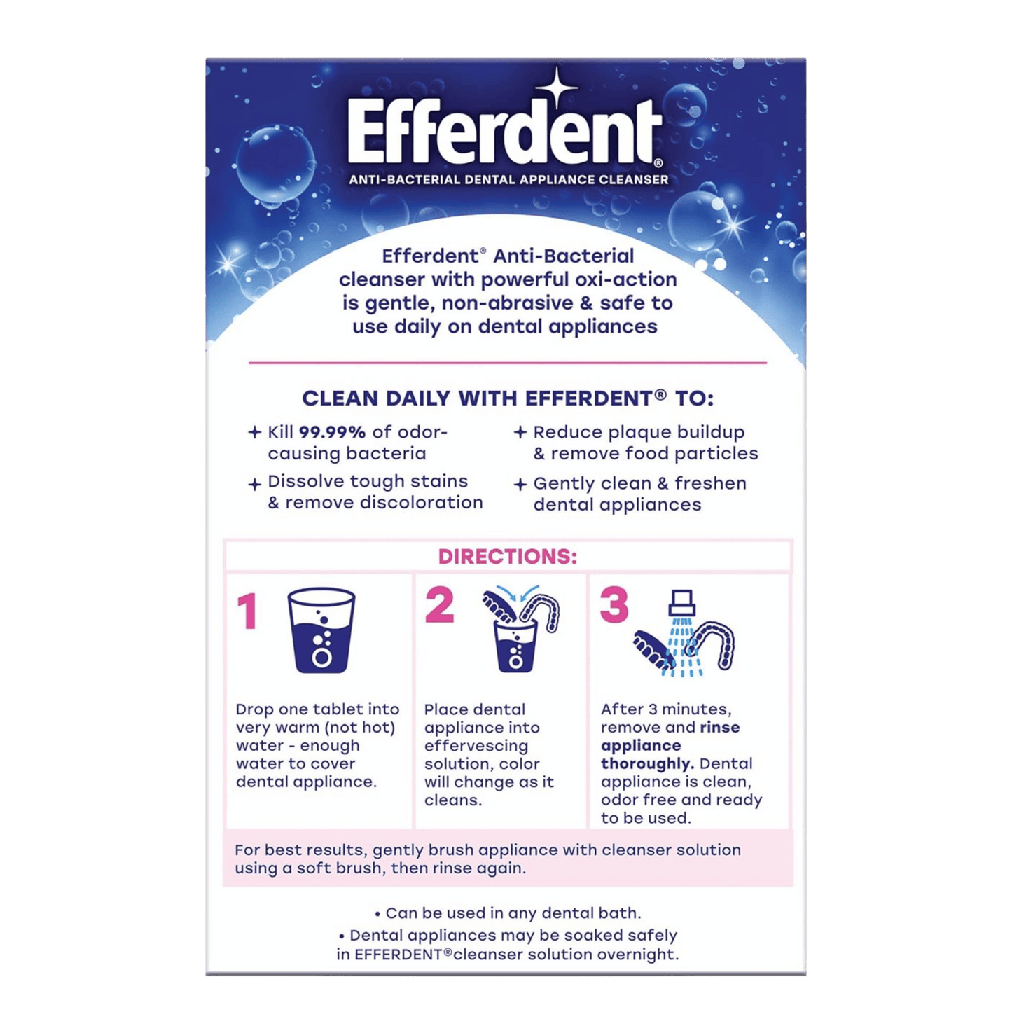 Efferdent Complete Clean Anti-Bacterial Dental Appliance Cleanser
