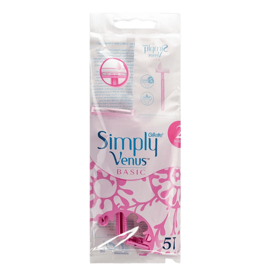 Gillette Simply Venus Basic Disposable Razors 5 Pcs available at skinstash.pk