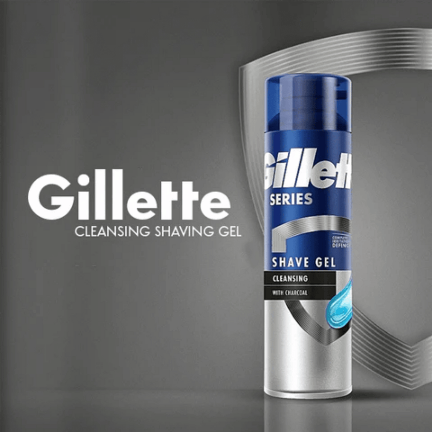 Gillette Series Cleansing with Charcoal Shaving Gel Cleansing (200ml)