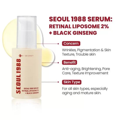Original K-Secret Seoul  Serum Retinal Liposome  Black Ginseng in Pakistan