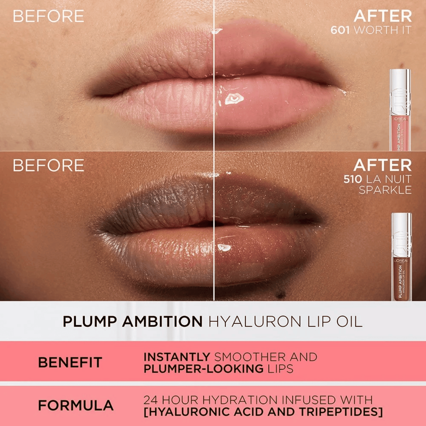 L'Oréal Plump Ambition Hyaluron Lip Oil (5.0ml)
