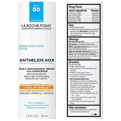 Buy La Roche-Posay Anthelios AOX Daily Antioxidant Serum with Sunscreen SPF 50 (30ml) Online In Pakistan From SkinStash!