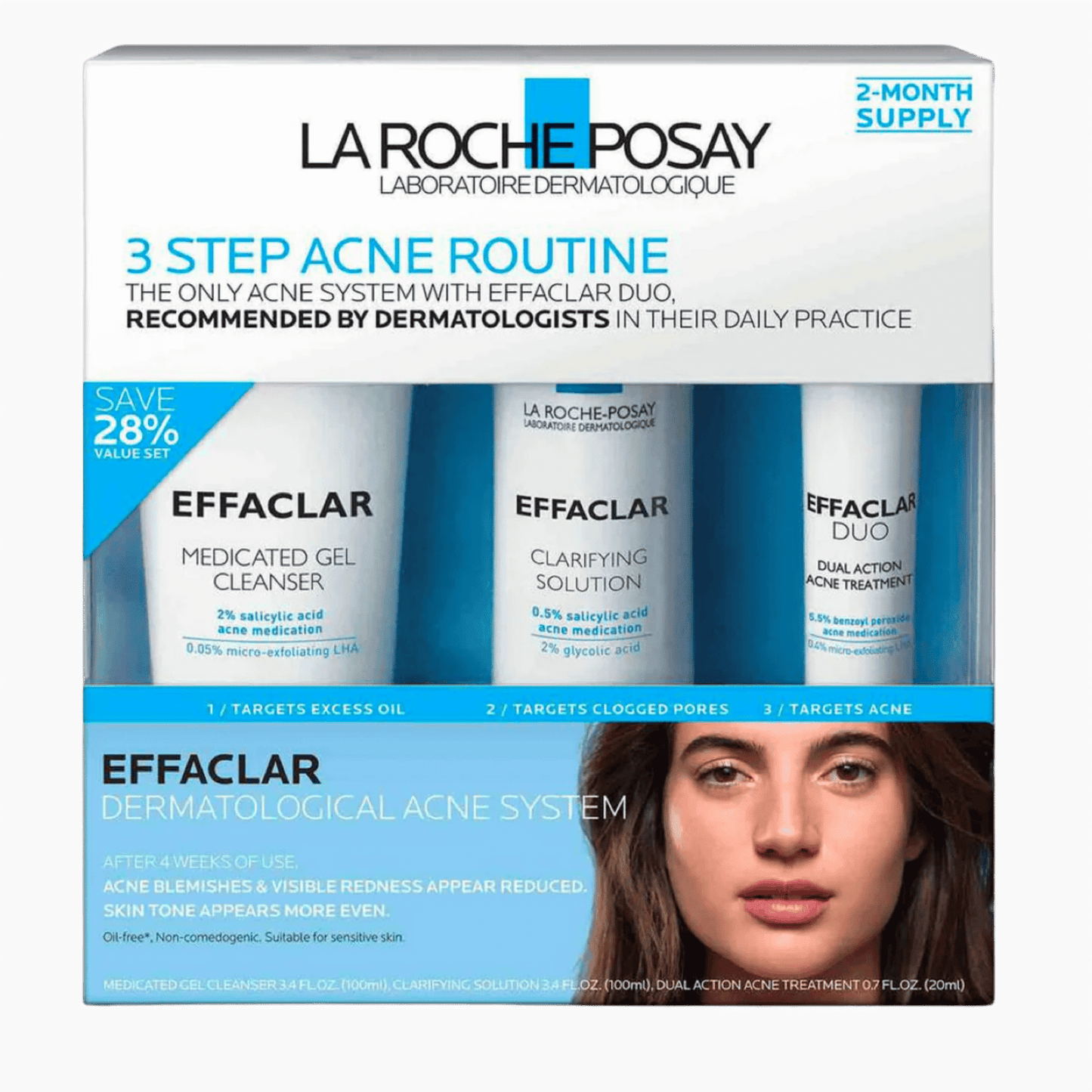La Roche-Posay Effaclar 3 Step Acne Routine Set