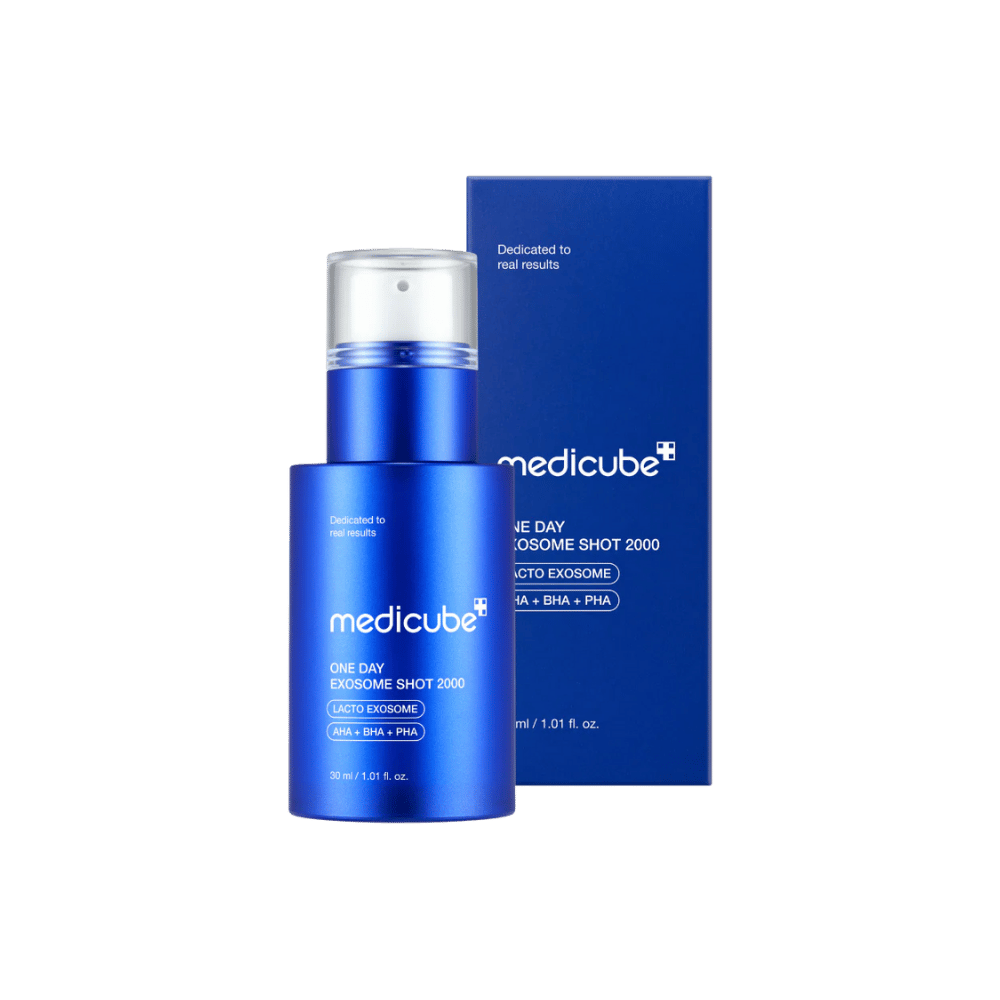 Medicube One Day Zero Exosome Shot 2000 (30ml) – Intensive skin repair serum with 2000ppm exosomes for youthful, glowing skin – Available at Skinstash.pk
