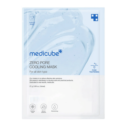 Medicube Zero Pore Cooling Mask (1 Sheet) – Refreshing pore-tightening face mask with cooling effect for smooth, hydrated, and balanced skin – Available at Skinstash.pk