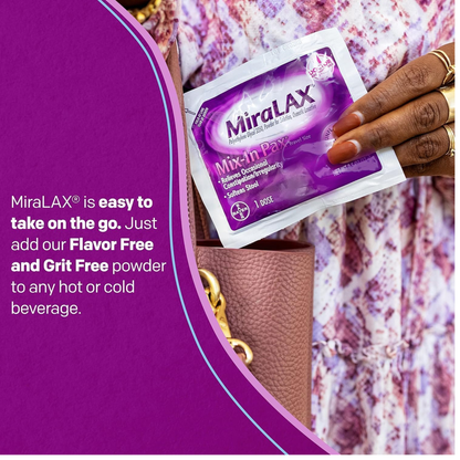 Best reats Miralax Physician Mix-In-Pax Relief Travel Size Powder 1Pcs 