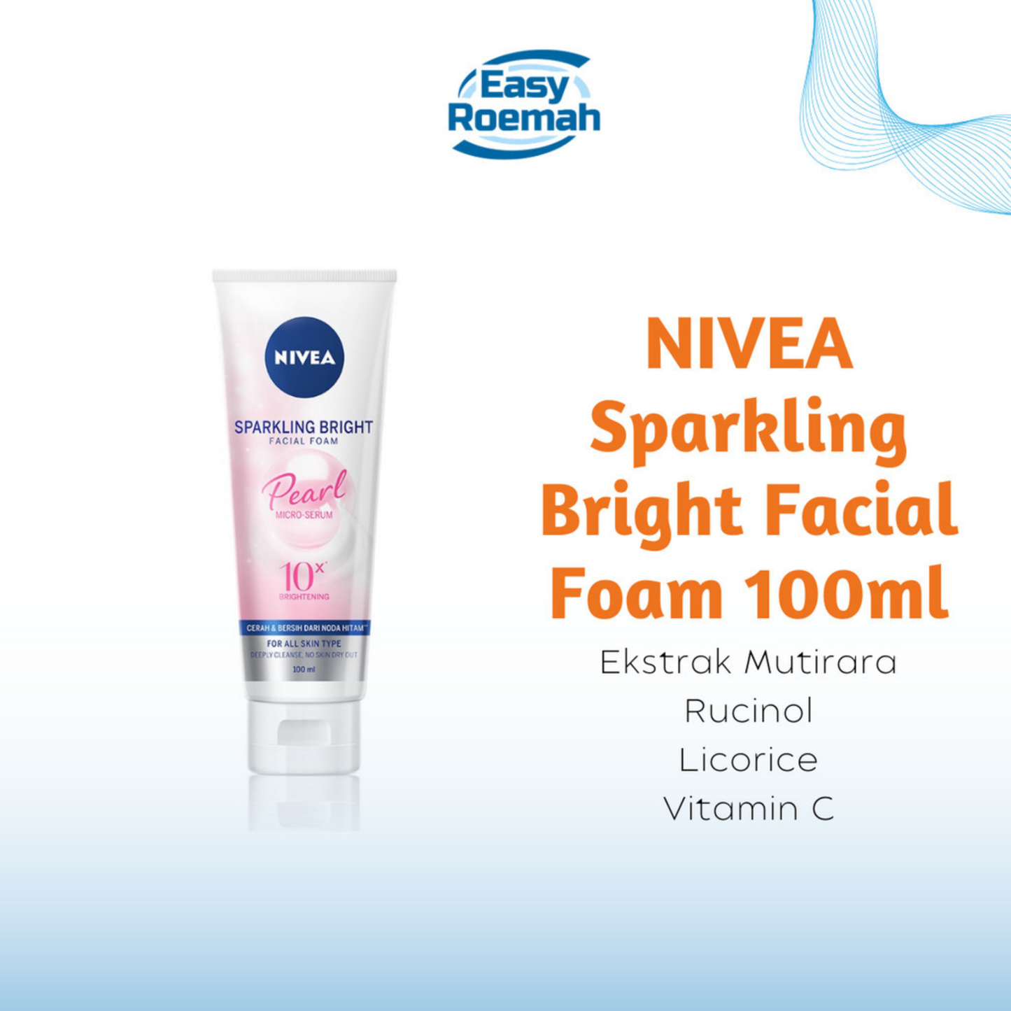 original Nivea Sparkling Bright Pearl Facial Foam 