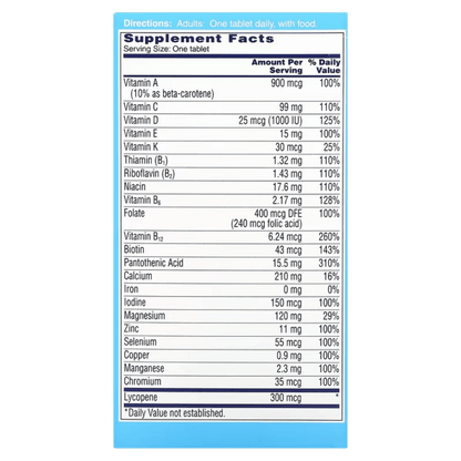 One a Day Men's Health Formula Multivitamin Multimineral Tablets 100 Tabs