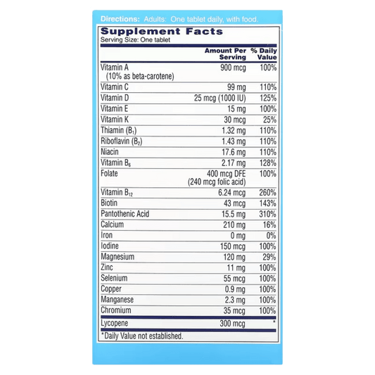 One a Day Men's Health Formula Multivitamin Multimineral Tablets 100 Tabs