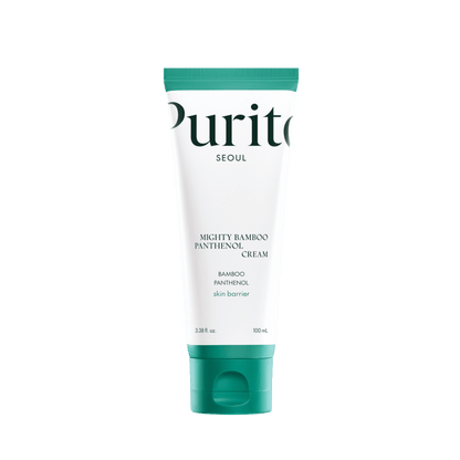 Purito Seoul Mighty Bamboo Panthenol Cream (100ml) – Hydrating and soothing face cream enriched with bamboo extract and panthenol to strengthen skin barrier and lock in long-lasting moisture – Available at Skinstash.pk
