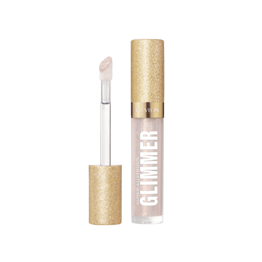 Lip gloss with gold cap and clear applicator