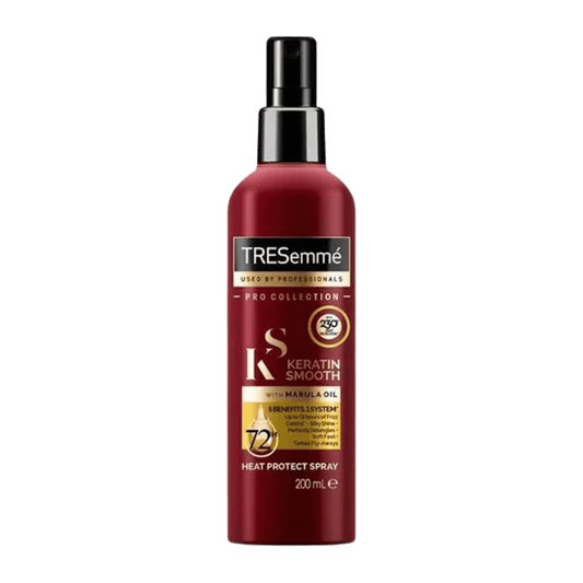 TRESemmé Keratin Smooth Heat Protection Spray 200ml – Shields hair from heat damage for sleek, frizz-free styling Available at skinstash.pk