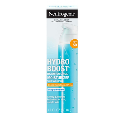 Buy Neutrogena Hydro Boost Hyaluronic Acid Moisturizer With Sunscreen SPF 50 (50ml) In Pakistan From SkinStash