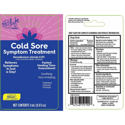 24/7 Life Cold Sore Symptom Treatment  (1ml)