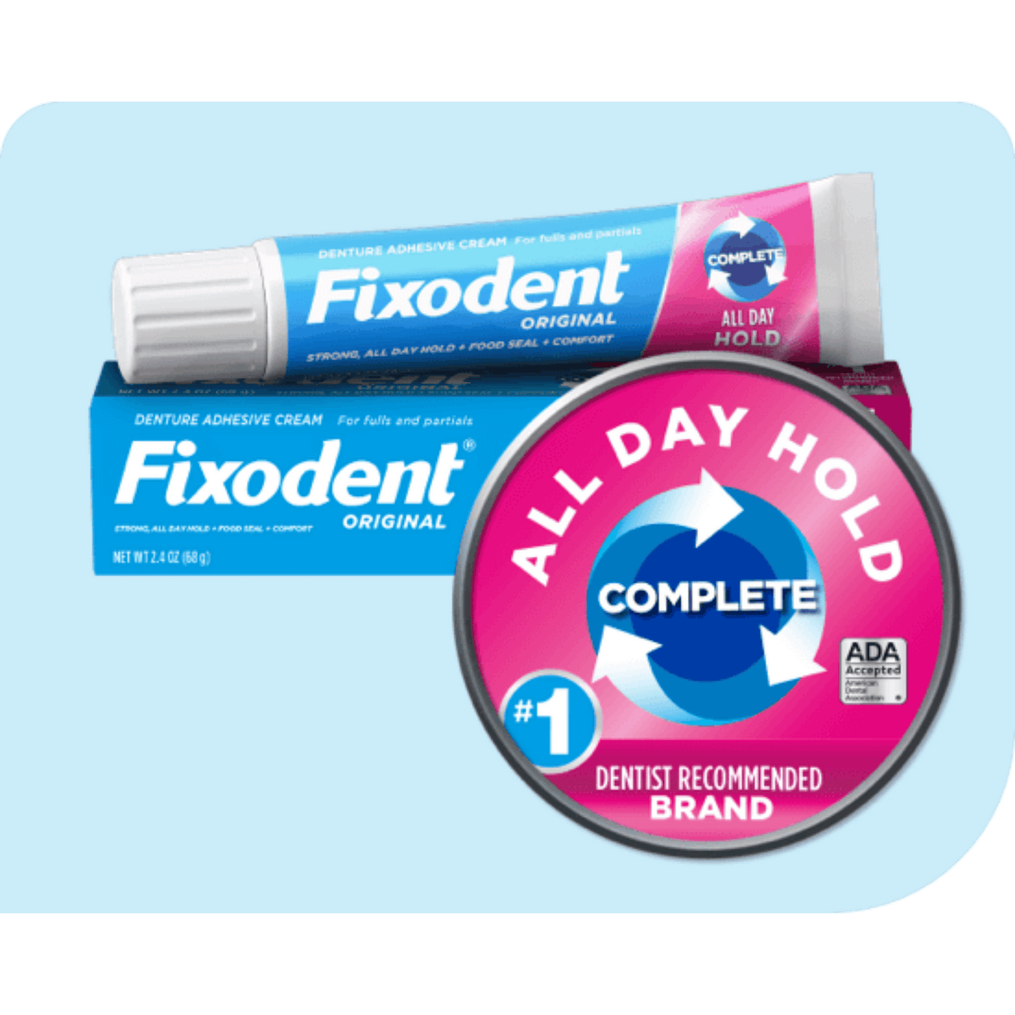 Fixodent Plus Adhesives Denture Cream (68g)