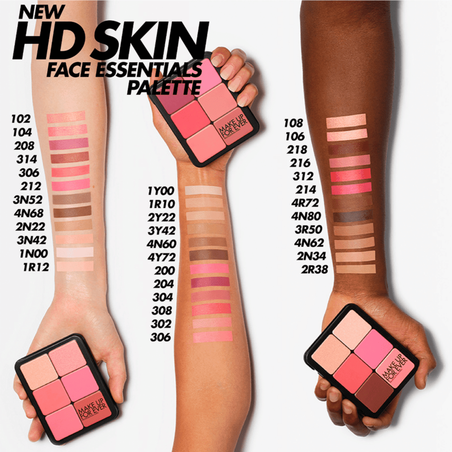 Make up For Ever HD Skin Face Essentials Harmony 1 Light To Medium Palette (25.8g)