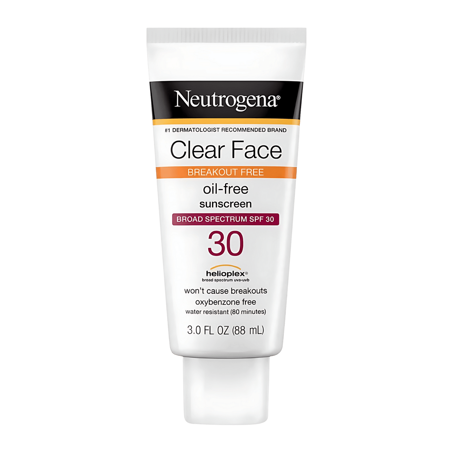 Neutrogena Clear Face - oil free sunscreen SPF 30 / SPF 50 (88mL)