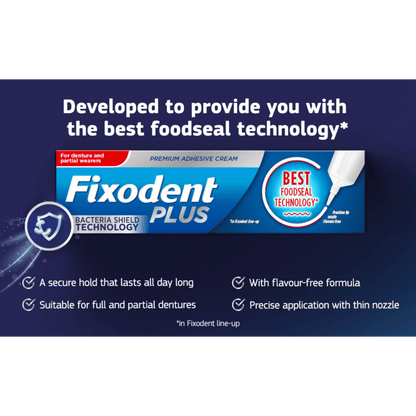 Buy Fixodent Plus Adhesives Denture Cream 40g online in Pakistan
