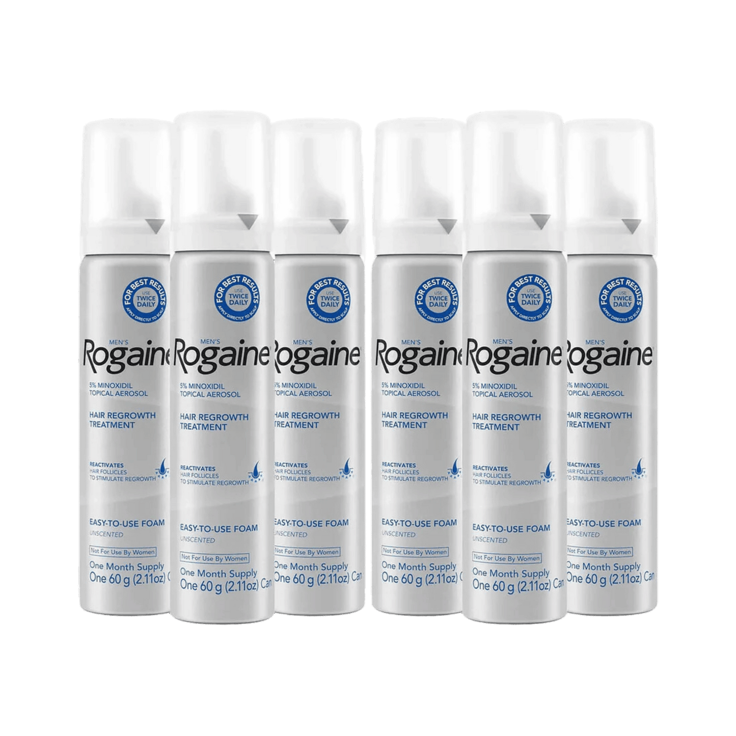Rogaine Men's 5% Minoxidil Topical Aerosol Hair Regrowth Treatment (60g)