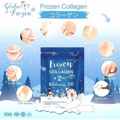 Available Frozen Collagen 2 in 1 Whitening 60 Capsules In Skinstash!