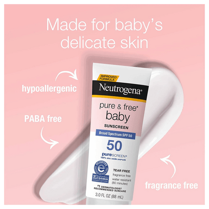 Neutrogena Pure & Free Baby Sunscreen Lotion Broad Spectrum SPF 50 (88ml)