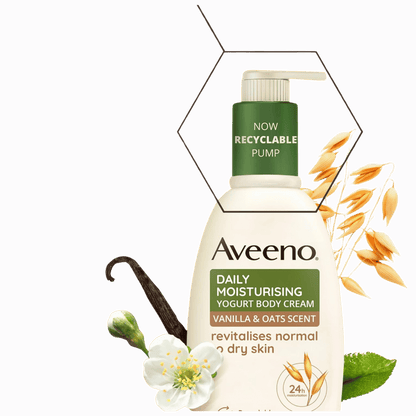 Aveeno Daily Moisturising Yoghurt Body Cream Vanilla & Oat Scent (300ml)