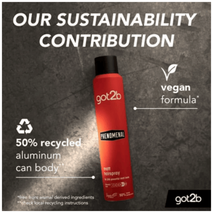 Schwarzkopf Got2b Phenomenal Matt Hairspray Natural Matte Look Available in Pakistan