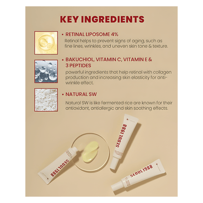 K-Secret Seoul 1988 Eye Cream Retinal Liposome 4% + Fermented Bean (30ml)