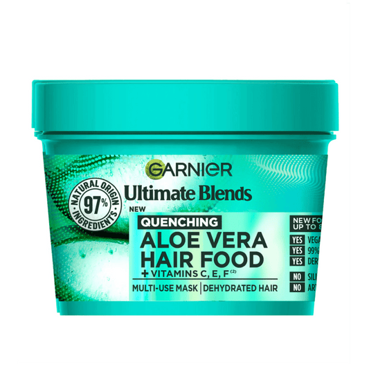 Garnier Ultimate Blends Hair Food Aloevera Mask Treatment (390ml) available at skinstash.pk