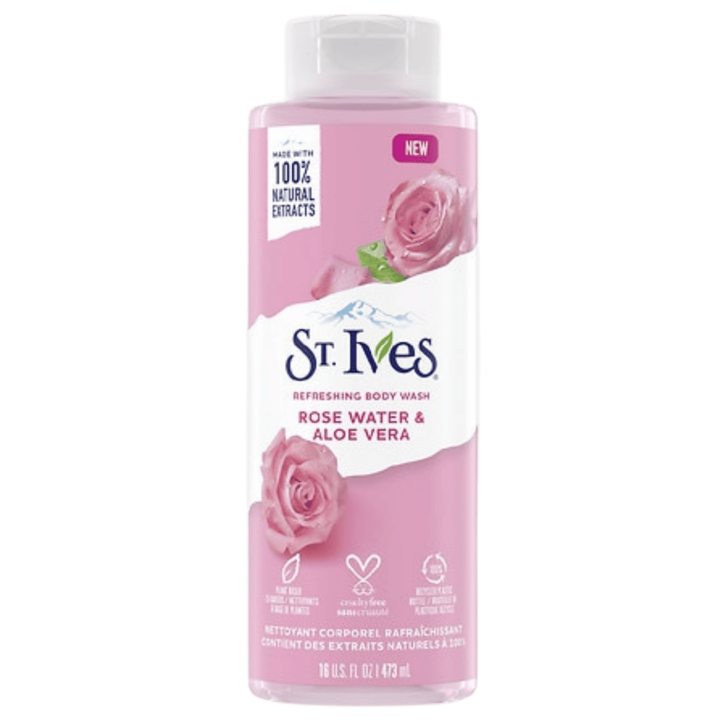 St. Ives Refreshing Body Wash Rose Water & Aloe Vera (473ml) available at skinstash.pk