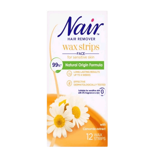 Nair Hair Remover Wax Strips Face For Sensitive Skin 12 Strips