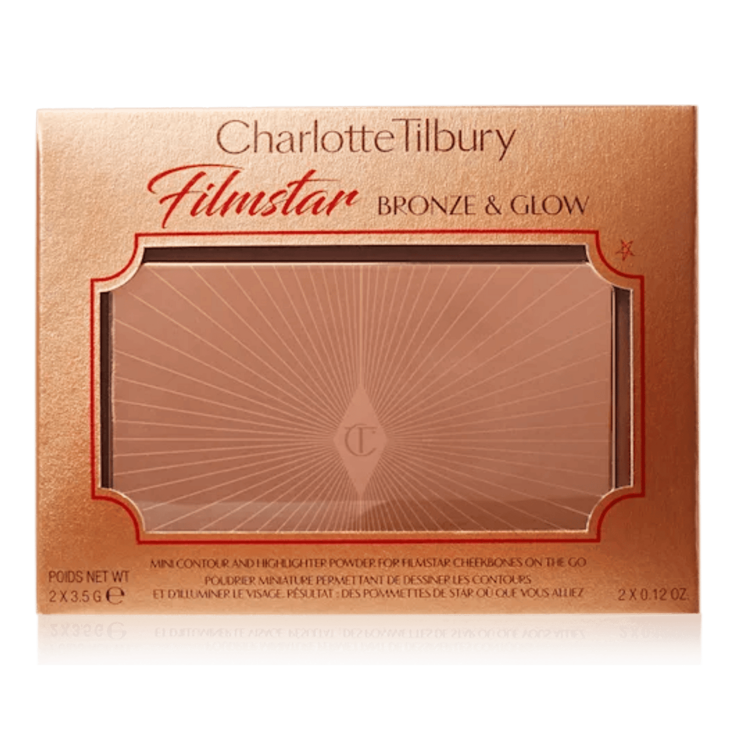 Available Charlotte Tilbury Mini Filmstar Bronze & Glow (2.5x 3.5g) In SkinStash!