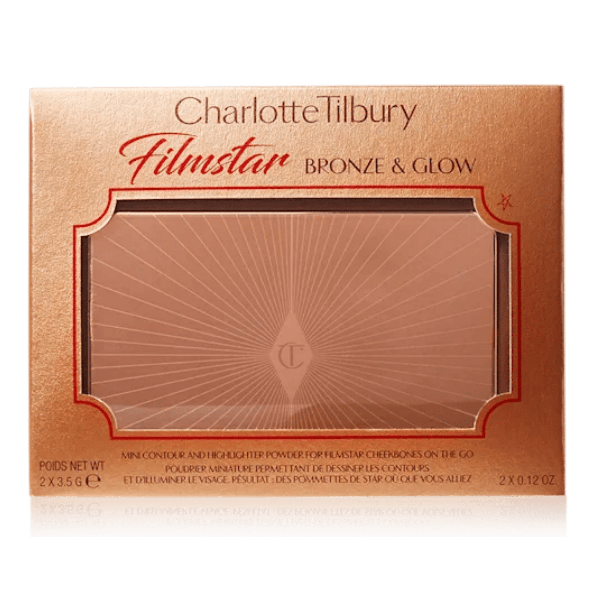 Available Charlotte Tilbury Mini Filmstar Bronze & Glow (2.5x 3.5g) In SkinStash!