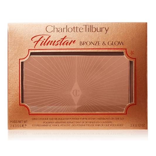 Available Charlotte Tilbury Mini Filmstar Bronze & Glow (2.5x 3.5g) In SkinStash!