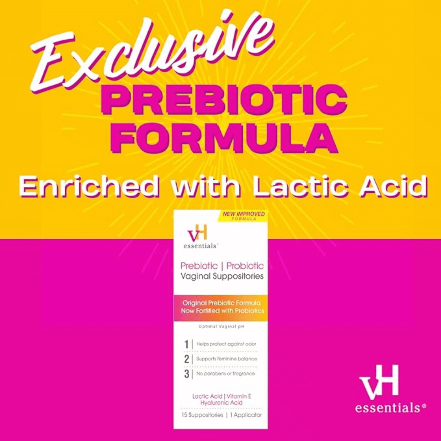 Vh Essentials - Vaginal Suppositories Pre - 1 Each - 15 Ct