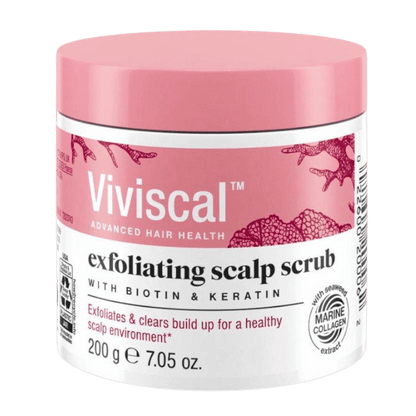 Viviscal Exfoliating Scalp Scrub 200g – deep-cleansing pre-wash treatment to remove buildup and promote a healthy scalp at Skinstash.pk
