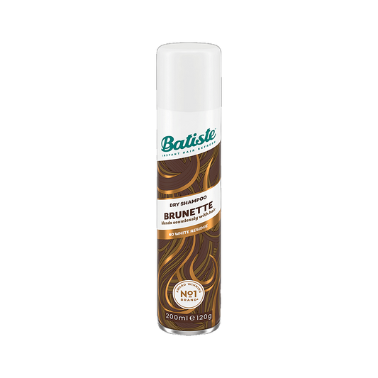 Batiste Dry Shampoo Brunette tinted spray can for brown hair on transparent background