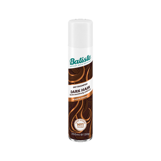 Batiste Dry Shampoo Dark tinted spray can for dark hair on transparent background