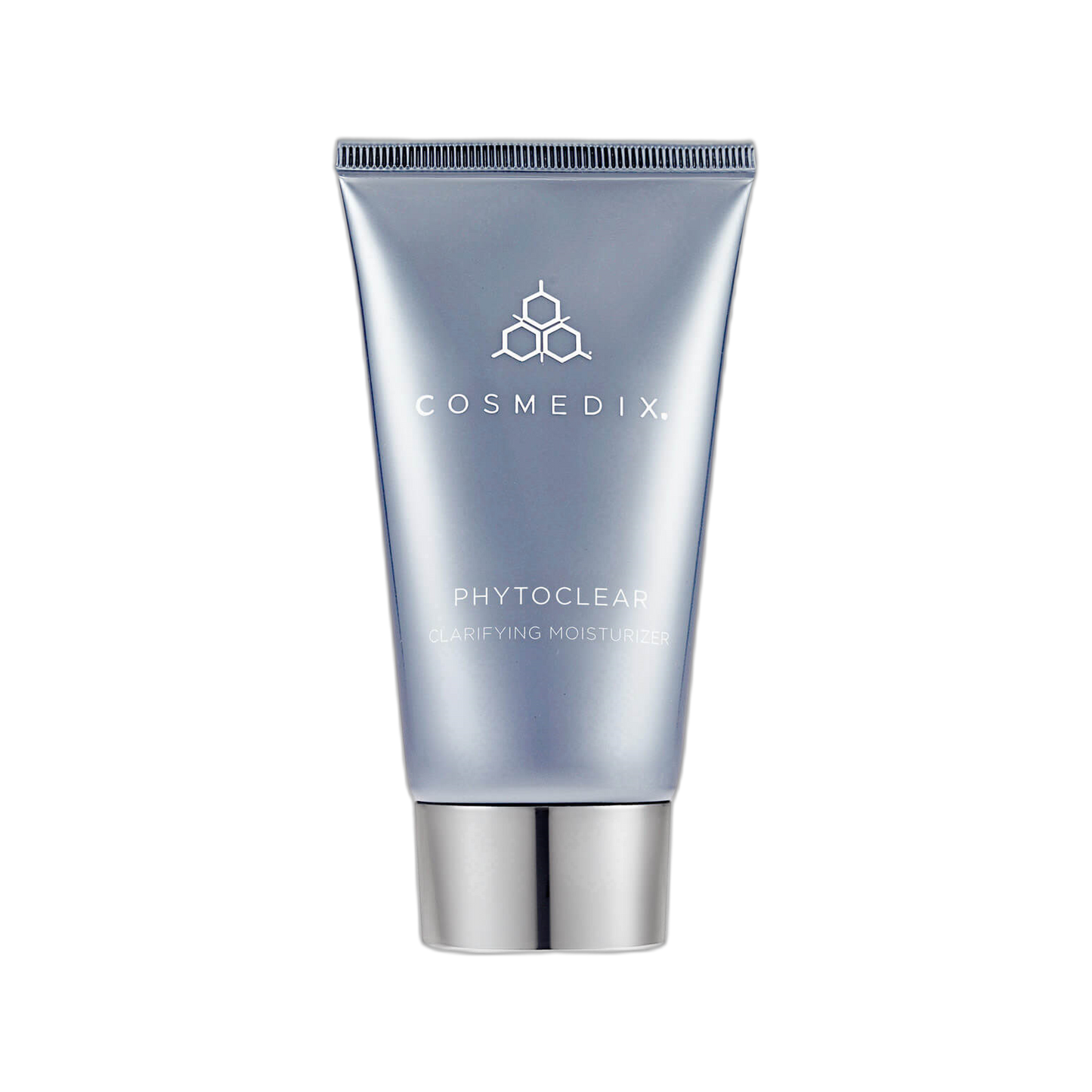 Cosmedix Phytoclear Clarifying Moisturizer tube for mature skin on transparent background