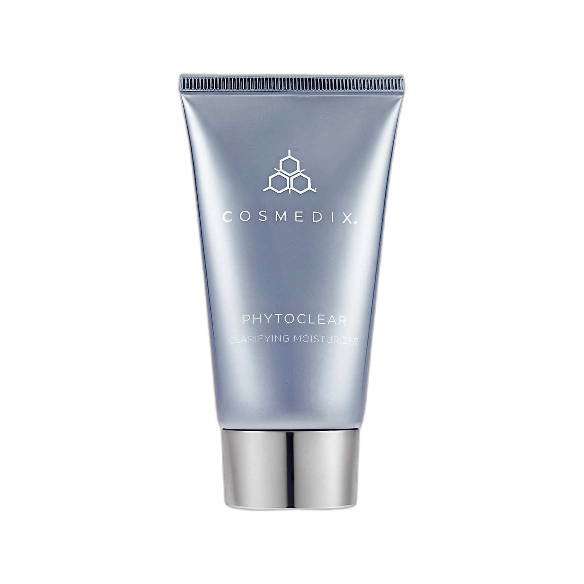 Cosmedix Phytoclear Clarifying Moisturizer tube for mature skin on transparent background