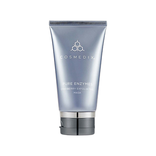 Cosmedix Pure Enzymes Cranberry Exfoliating Mask tube on transparent background