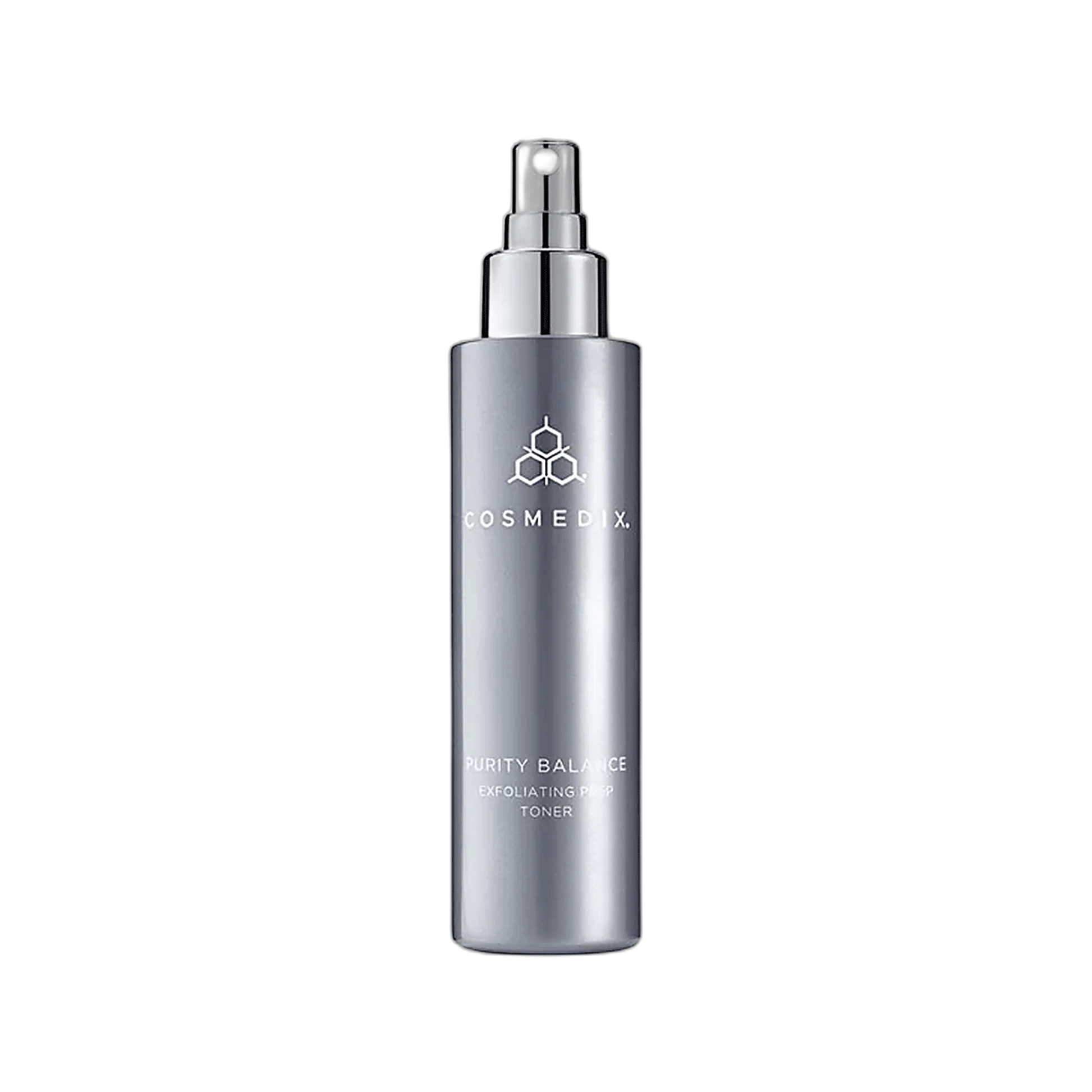Cosmedix Purity Balance Exfoliating Prep Toner pore refining spray on transparent background