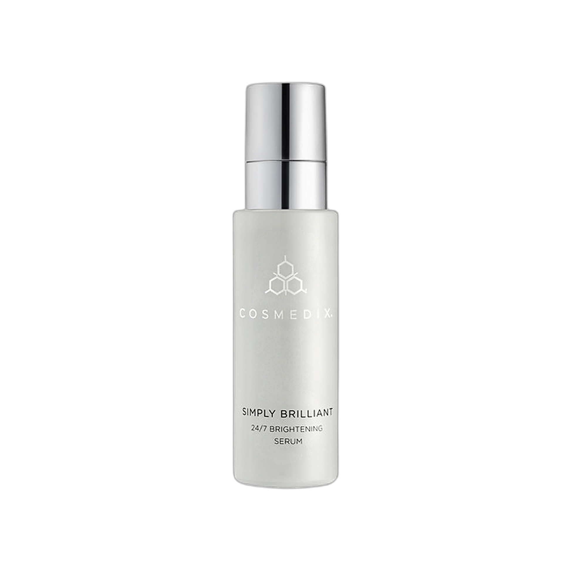 Cosmedix Simply Brilliant Brightening Serum for dark spots on transparent background