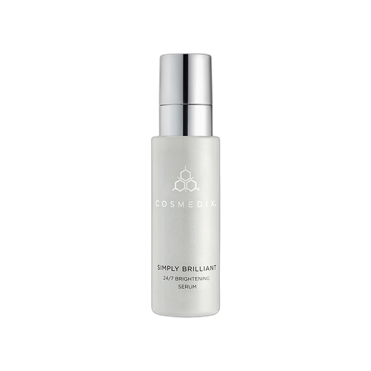 Cosmedix Simply Brilliant Brightening Serum for dark spots on transparent background