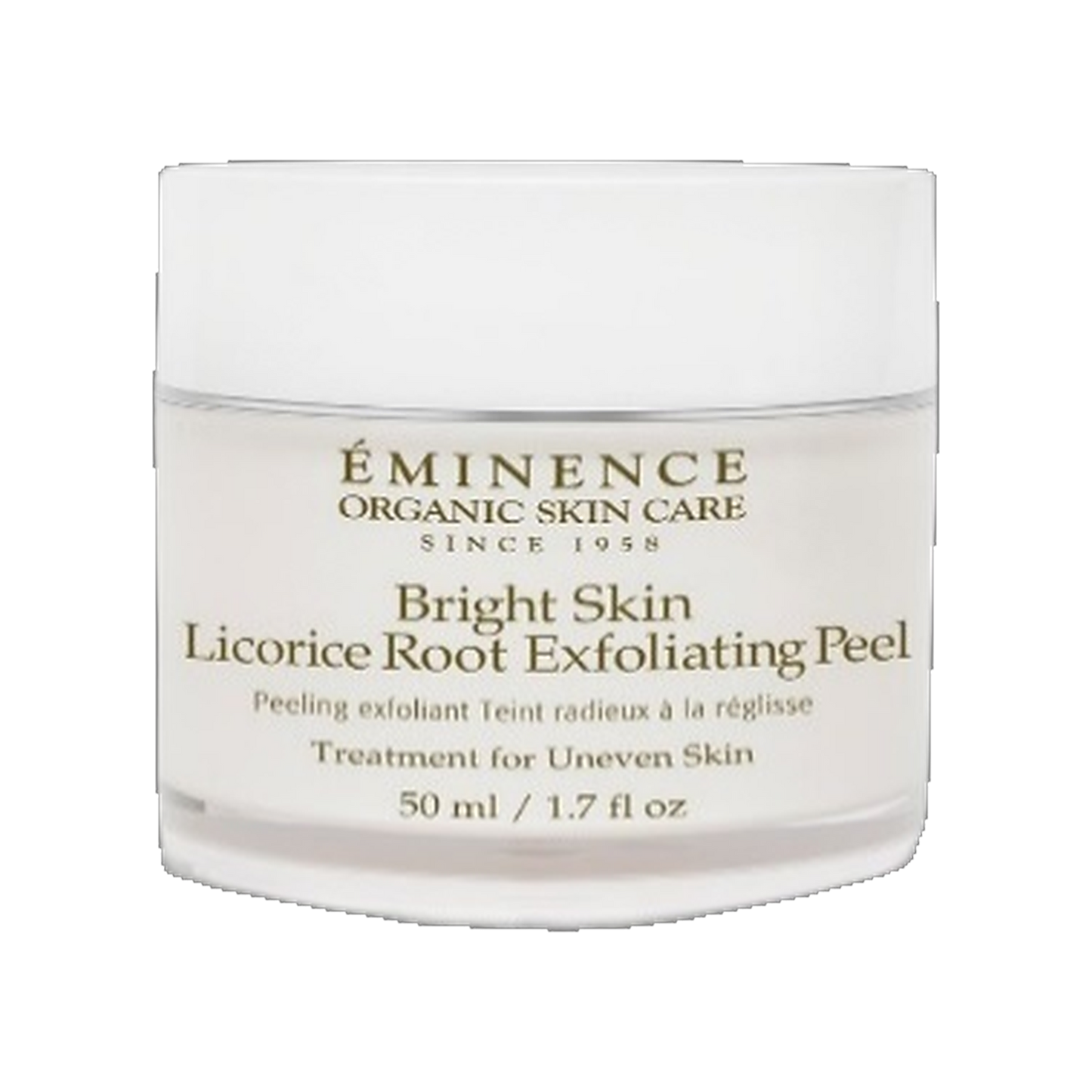 Eminence Bright Skin Licorice Root Exfoliating Peel brightening peel solution on transparent background