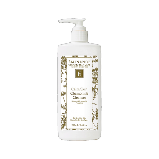 Eminence Calm Skin Chamomile Cleanser bottle on white background