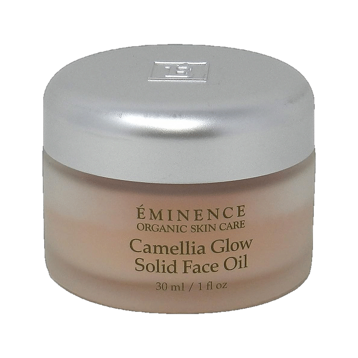 Eminence Camellia Glow Solid Face Oil nourishing organic balm oil on transparent background