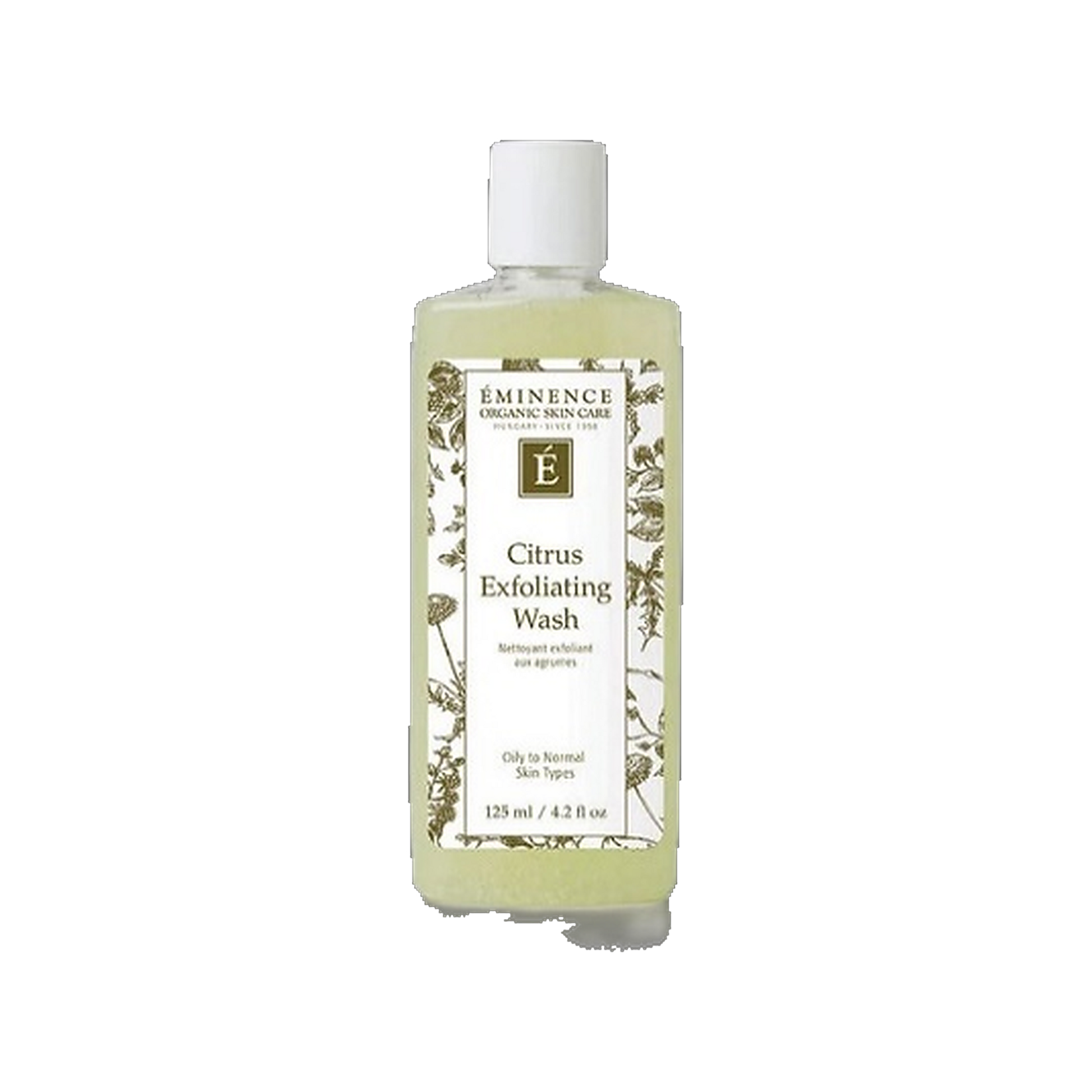 Eminence Citrus Exfoliating Wash brightening face cleanser on transparent background