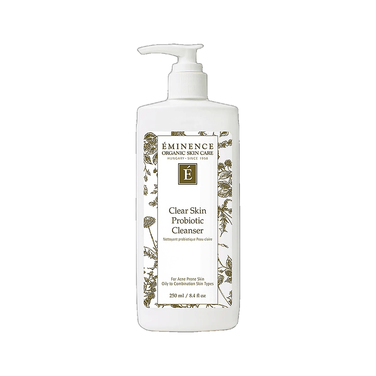 Eminence Clear Skin Probiotic Cleanser bottle on white background